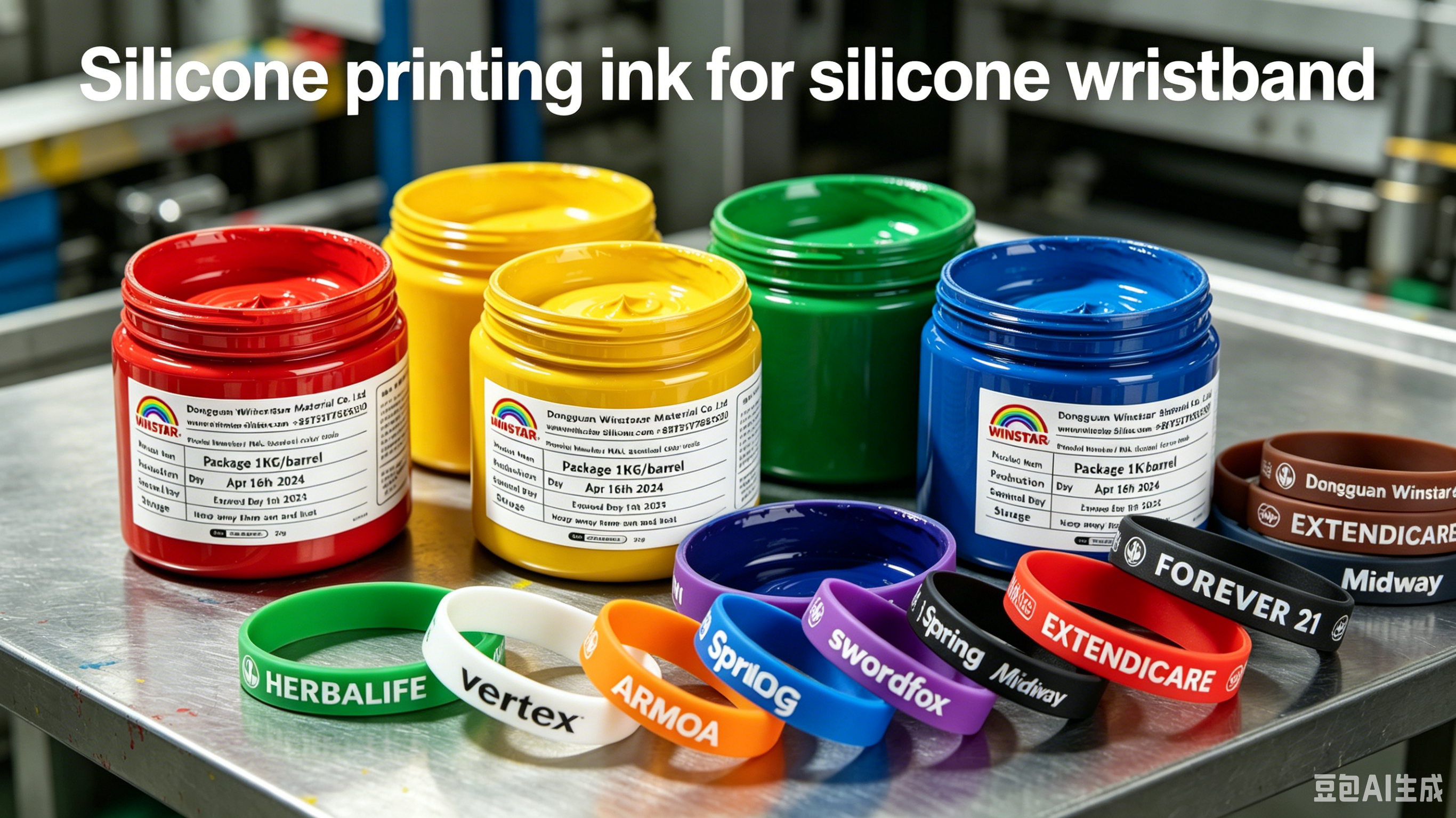 Silicone printing ink for wristband(图1)
